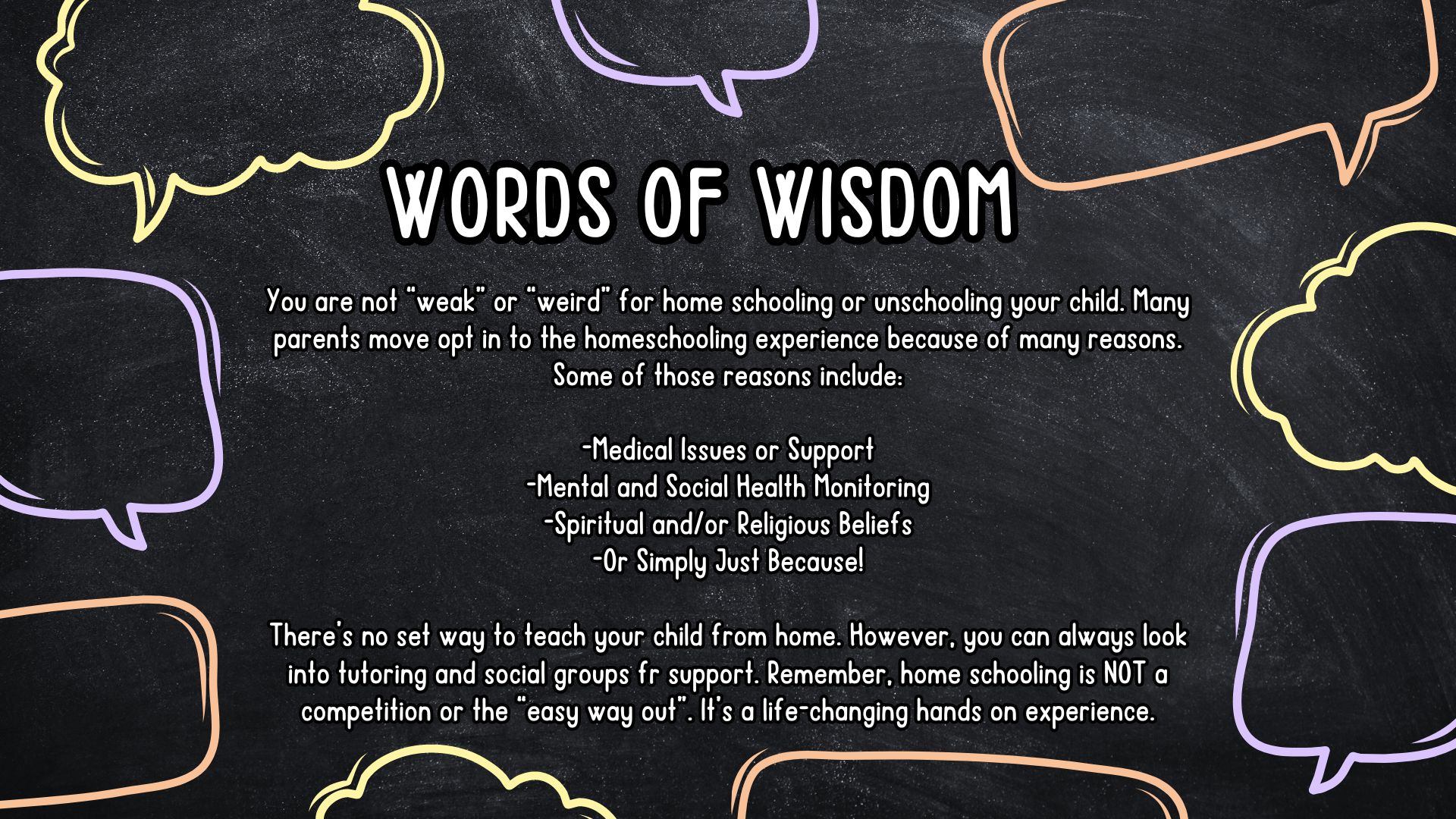 Words of wisdom for home schooling parents by Hari G. Darcy (C) 2024