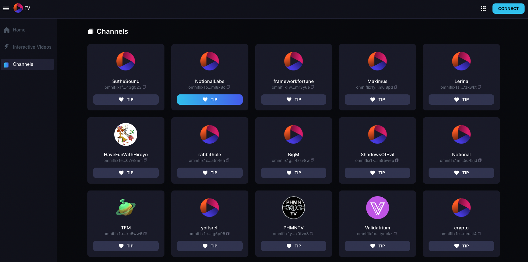 OmniFlix.tv - New Tipping feature