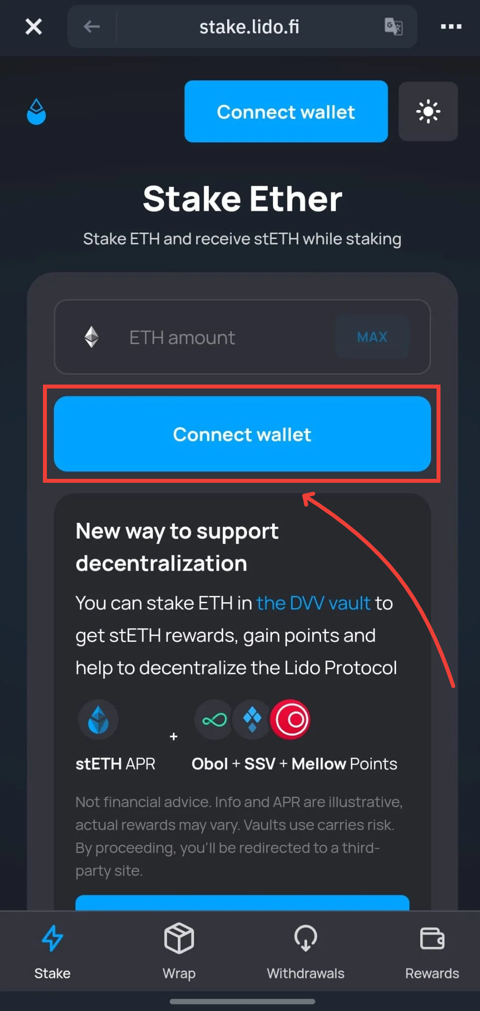 Connect your wallet