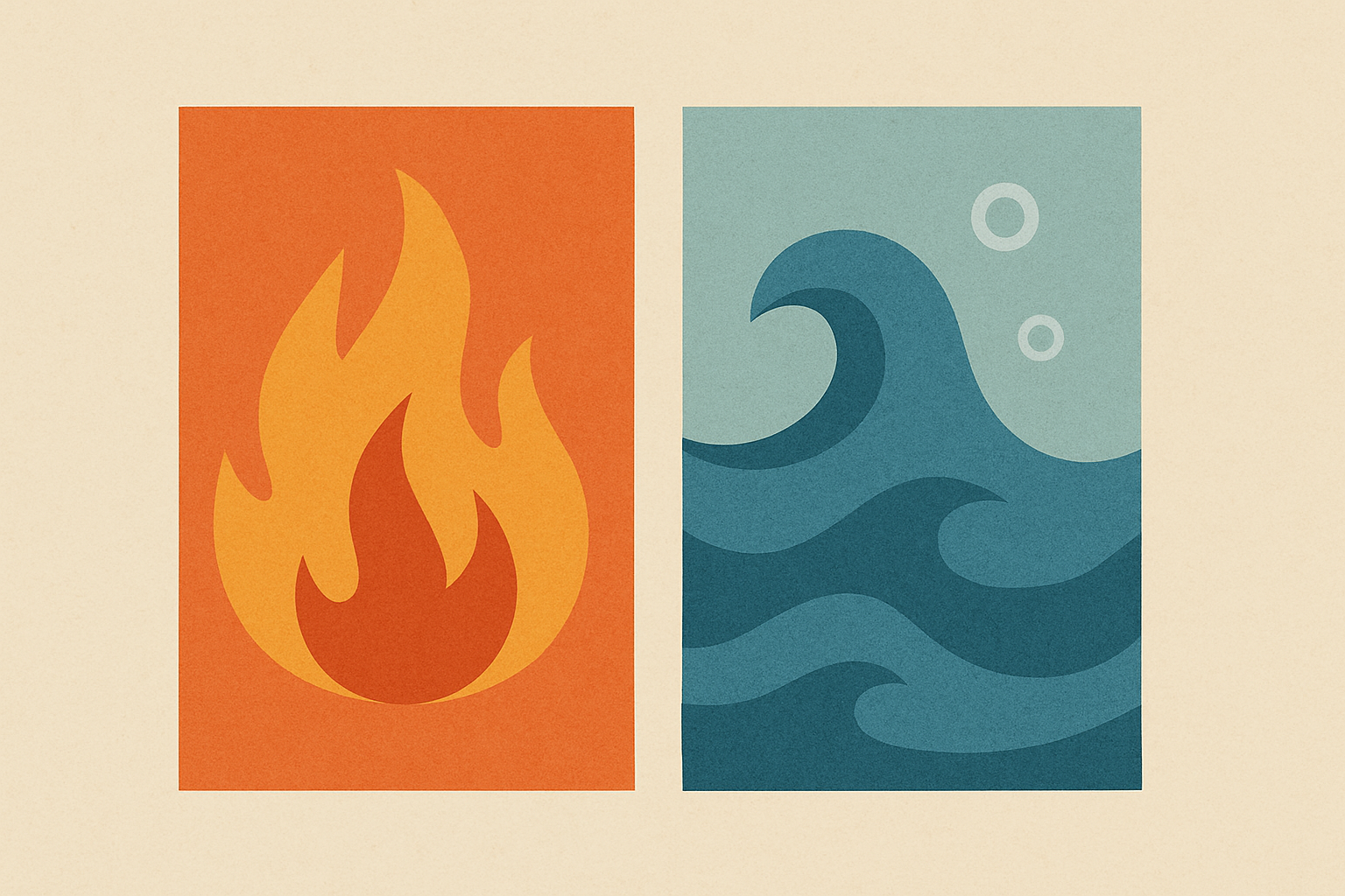 Fire and water as polarities