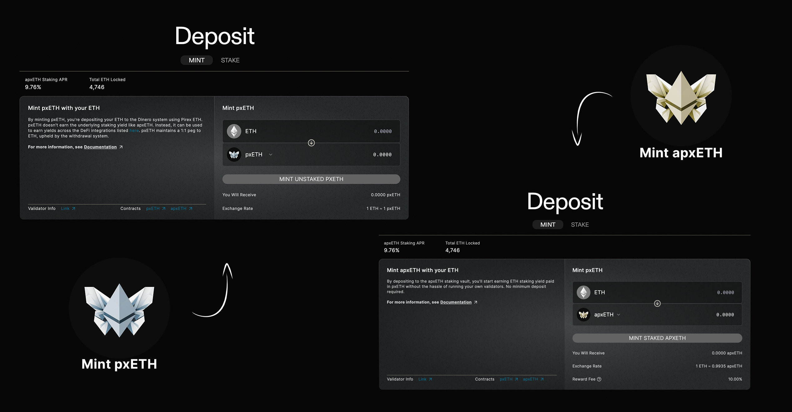 Pirex ETH Deposit UI