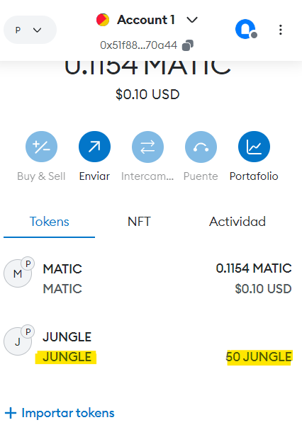 Los Tokens JUNGLE que son parte de la colección Oxapampa
