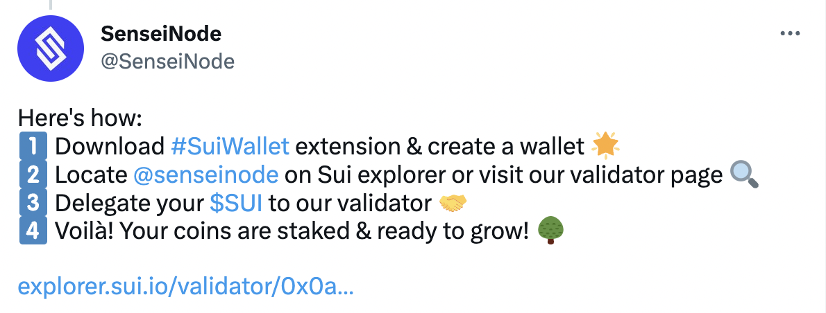 https://explorer.sui.io/validator/0x0ae4b2b4ed34dd551a01a946e51c0c431726faf5568659560f76b31642588468