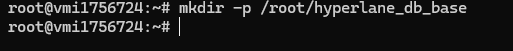 What's happening: We're creating a new directory to store the node's database and setting the permissions.