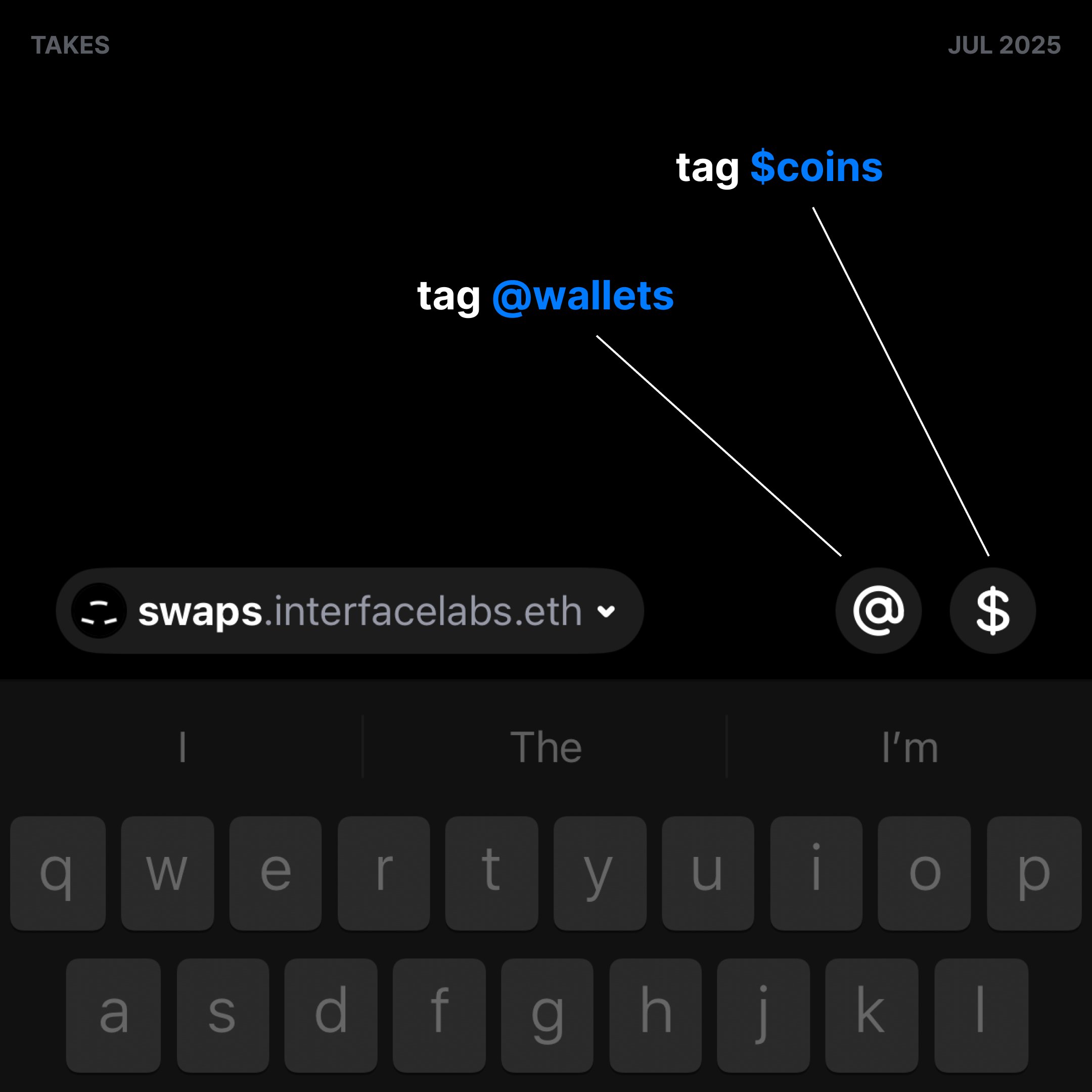 Tagging users and coins