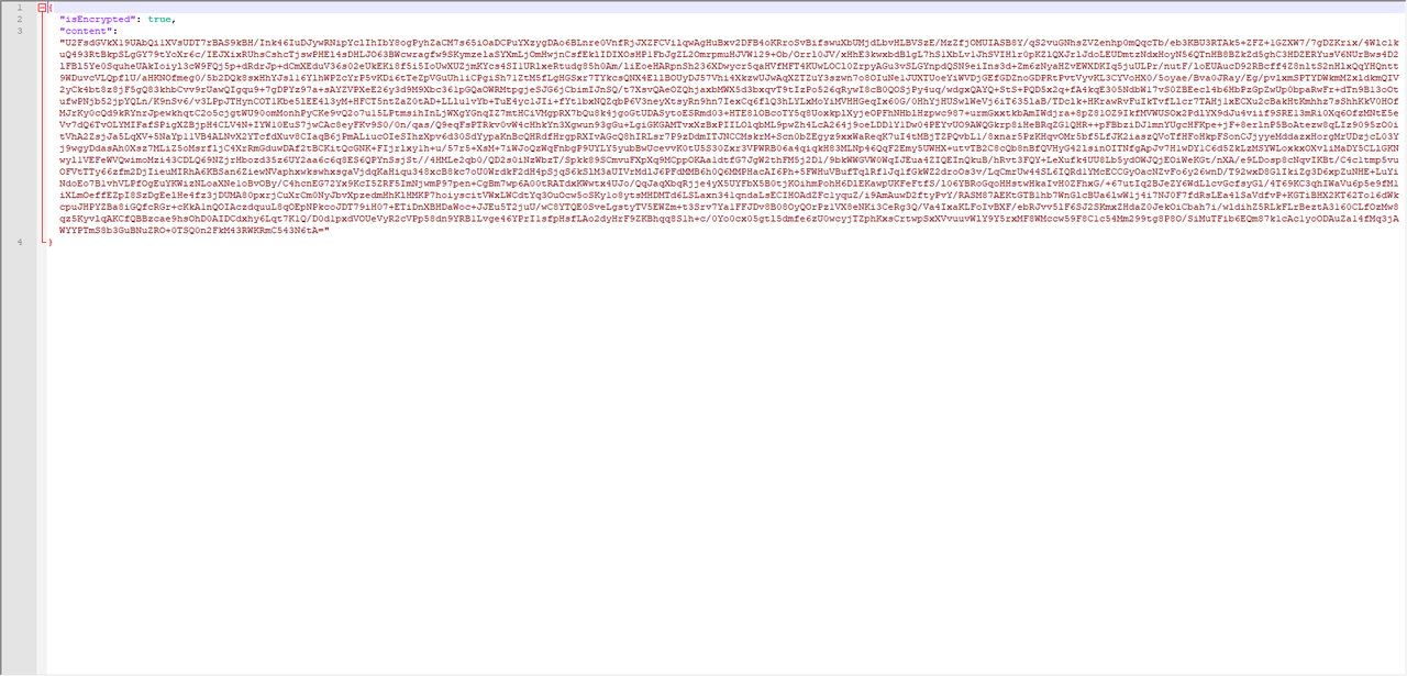 Encrypted file with AES algo