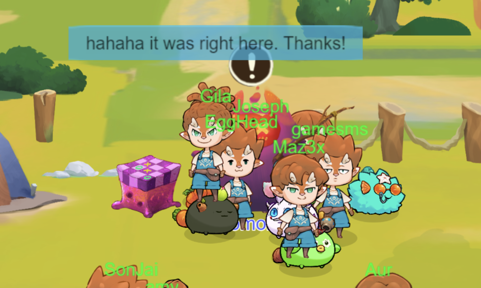 Me bringing Gila to the mini game in Town