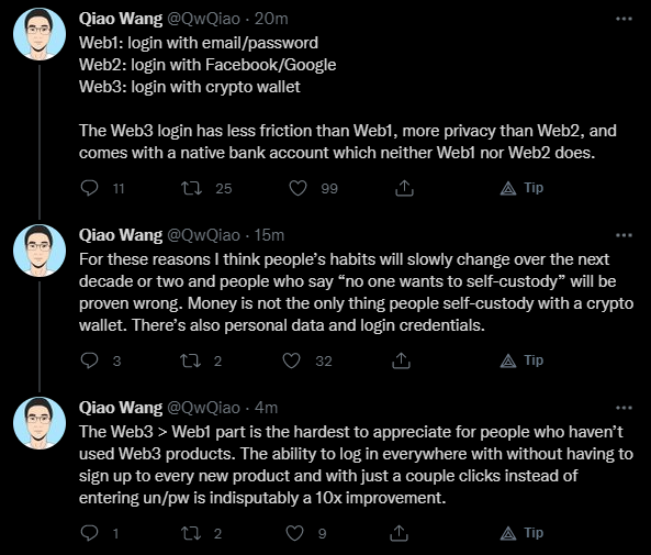 (Crypto wallets are becoming more demanding in functionality albeit with the arguable paradox of keeping the private keys in self-custody.)
