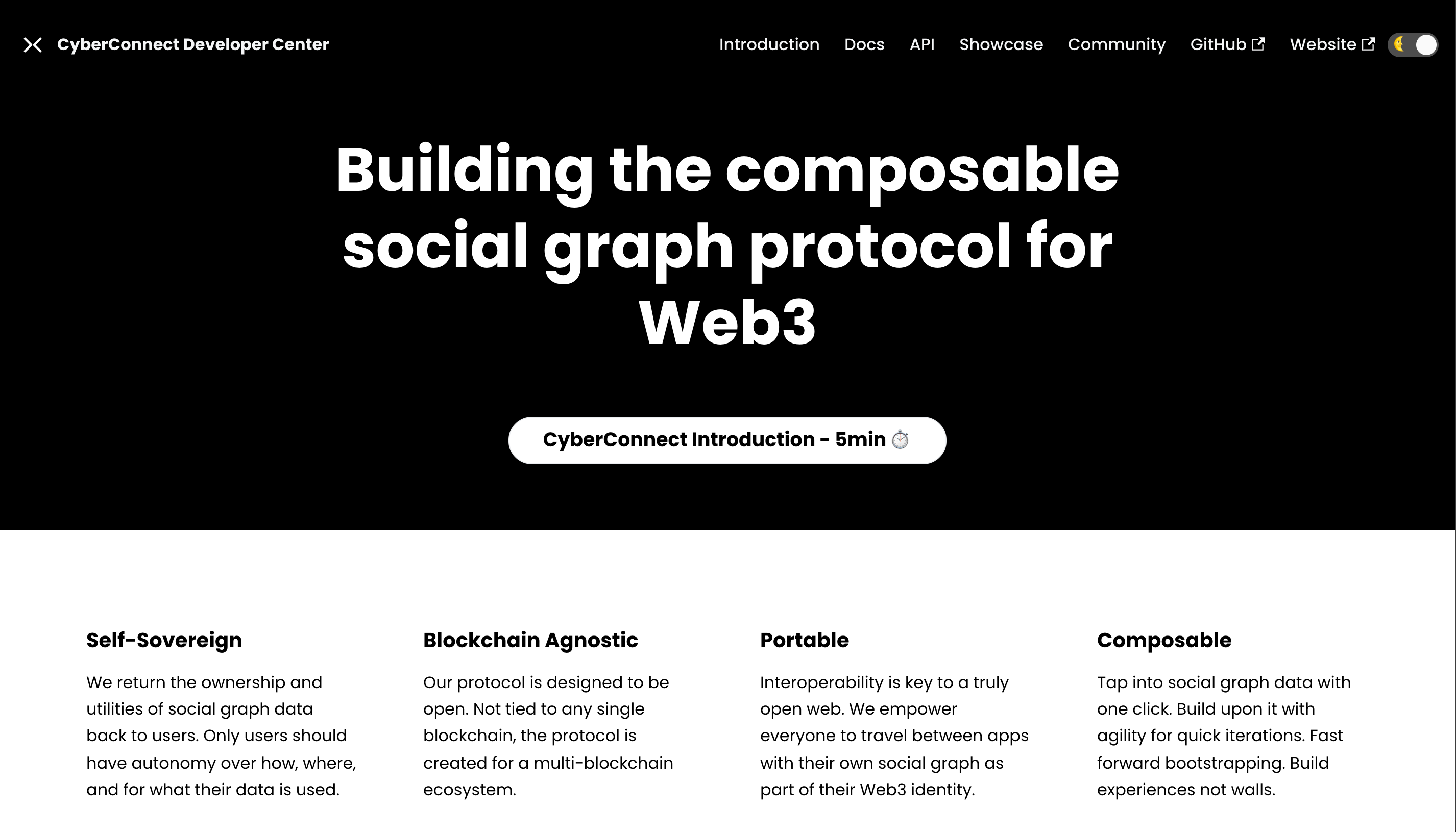 Совершенно новая целевая страница Центра разработчиков CyberConnect