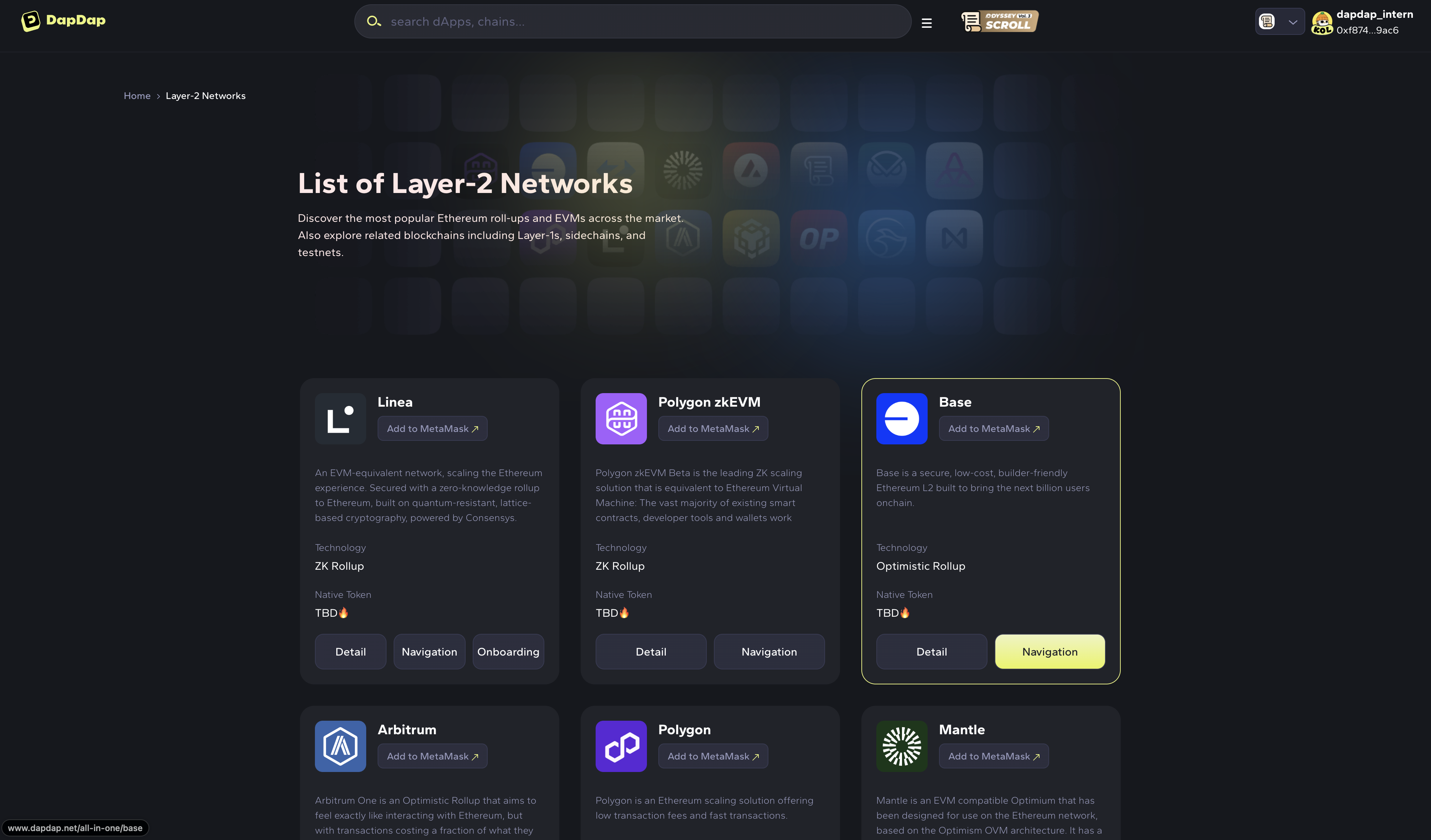 DapDap already supports over 15 Ethereum L2s within its gateway