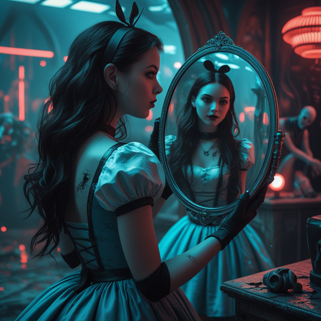Alice, before the world folded back into logic. Not an NFT