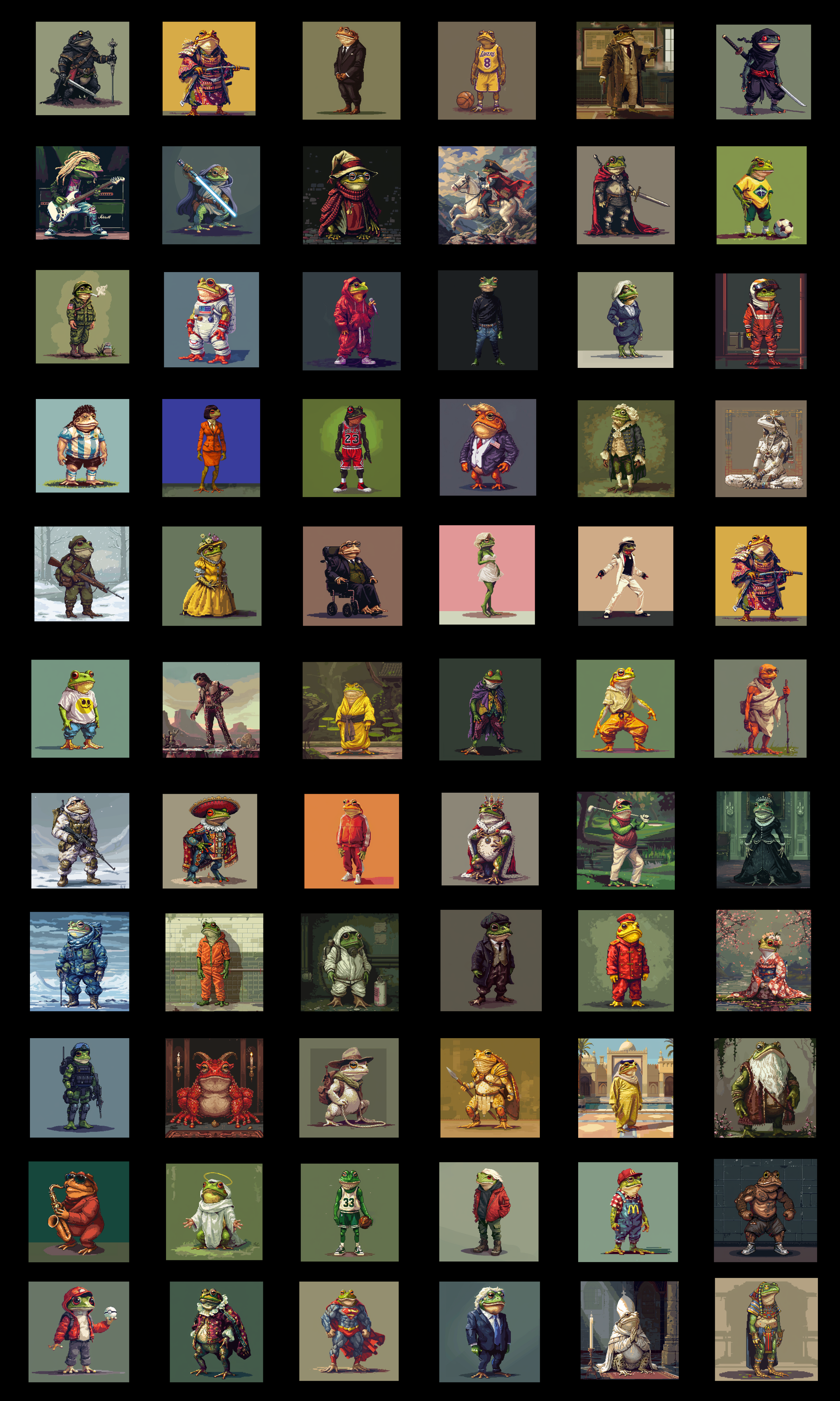 66 Figures at the Edge of the Pyramid