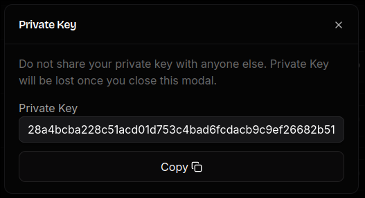 Import Private Key