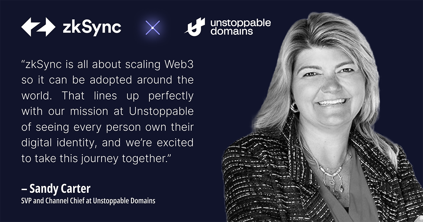 في Matter Labs ، نعتقد اعتقادًا راسخًا أن زيادة الحرية الشخصية هي إحدى أكثر الطرق فعالية للعملات المشفرة لإحداث تغيير إيجابي على المستوى العالمي. نعتقد أن zkSync يمكن أن يجعل هذا الحلم حقيقة ؛ من خلال جعل Ethereum قابلة للتطوير ويمكن الوصول إليها ، مما يتيح السيادة الذاتية على نطاق واسع. "تتمثل مهمتنا طويلة المدى في جعل المشاركة الذاتية السيادية في الاقتصاد الرقمي - أي الحفاظ على سيطرة حقيقية على الأصول الرقمية - في متناول أي شخص في العالم." Alex Gluchowski ، المؤسس المشارك والرئيس التنفيذي لشركة Matter Labs.
لتحقيق هذه الرؤية ، يجب أن تركز صناعتنا على الميزات التي ستؤمن مستقبل التشفير على المدى الطويل ؛ اللامركزية والأمن وقابلية التوسع. لقد أظهرت الأحداث التي وقعت في الأشهر القليلة الماضية أكثر من أي وقت مضى الحاجة إلى دعم هذه القيم من أجل استقرار ومرونة مساحة الويب 3 على المدى الطويل. كما يحتاج أيضًا إلى مشاريع مبتكرة تستفيد من هذه الميزات لإيجاد طرق جديدة لكسر الحواجز في مؤسساتنا وهياكلنا ومناطقنا الجغرافية العالمية ، مما يسمح للمستخدمين بالتحكم في حياتهم الرقمية.
اليوم ، يمكننا أن نعلن أن Unstoppable Domains ، المزود الأول لنطاقات web3 ، سيأتي قريبًا إلى zkSync. الآن ، سيتمكن مستخدمو محفظة zkSync من إرسال التشفير إلى مستخدمي محفظة zkSync الآخرين من خلال مجال الويب 3 الخاص بهم ، واستخدام المجال غير القابل للتوقف الخاص بهم لإنشاء روابط دفع لمشاركة وتحصيل مدفوعات التشفير الفردية أو المجمعة ، بسرعة فائقة وبفعالية من حيث التكلفة.
نحن متحمسون للعمل مع فرق مثل Unstoppable Domains للاستفادة من منصة zkEVM الخاصة بنا وتمكين حلول السيادية الذاتية في الفضاء الناشئ للهوية الرقمية. ستسمح قوة التشفير في حل إثبات عدم المعرفة لدينا بالتحقق من الهوية دون الكشف عن البيانات الحساسة للمستخدمين ، والحفاظ على الخصوصية أثناء وصولهم إلى عالم الويب 3. الآن ، أكثر من أي وقت مضى ، يوضح لنا هذا الاستخدام القوي لتقنية blockchain طريقًا للمضي قدمًا في مساحتنا التي تضمن مرونتها على المدى الطويل وأمنها وأهميتها بالنسبة لسكان العالم.
"يسعدنا العمل مع المجالات التي لا يمكن إيقافها لجلب قابلية التوسع والأمان والرسوم المنخفضة لـ zkSync إلى نظامنا البيئي المتنامي. يعد إنشاء تجربة مستخدم أفضل للمستخدمين النهائيين إحدى الطرق التي نضمن بها اعتماد الويب 3 وأمانه على المدى الطويل ". عمر أزهر ، رئيس تطوير أعمال المشاريع ، Matter Labs.
للاحتفال ، يمكن لمجتمع zkSync الحصول على مجال web3 مجاني لبدء استخدامه مع zkSync Wallet و zkSync Checkout على الرابط أدناه ، أو مواصلة القراءة لمعرفة المزيد حول تكامل Unstoppable Domain بكلماتهم الخاصة ، والإمكانية التي يفتحها هذا التعاون لنا. النظام البيئي zkSync 2.0.
https://unstoppableweb.co/3kviDyW
حول المجالات التي لا يمكن إيقافها
تأسست Unstoppable Domains في 2018 ، وهي تبني منصة هوية رقمية للويب 3. تقدم المجالات التي لا يمكن إيقافها مجالات web3 التي تم سكها على blockchain والتي تمنح الأشخاص الملكية الكاملة والتحكم في هويتهم الرقمية ، بدون رسوم تجديد. باستخدام المجالات التي لا يمكن إيقافها ، يمكن للأشخاص استبدال عناوين محفظة التشفير الأبجدية الرقمية الطويلة باسم قابل للقراءة وتسجيل الدخول والتعامل مع مئات التطبيقات والمحافظ والتبادلات والأسواق. تم اختيار الشركة من قبل Forbes كواحدة من أفضل الشركات الناشئة في أمريكا في عام 2022.
المزود الرائد لنطاقات Web3
يوفر zkSync معاملات قابلة للتطوير ومنخفضة التكلفة على Ethereum - دون المساومة على الأمان. من خلال دمج نطاقات web3 المدعومة من Unstoppable ، تستطيع zkSync تزويد مجتمعها بتجربة مستخدم أفضل تغذي اعتماد web3 على المدى الطويل.
يتيح جلب المجالات التي لا يمكن إيقافها إلى حل تحجيم Ethereum الرائد لمجتمع zkSync إرسال واستقبال العملات المشفرة بسهولة مع محافظ zkSync الأخرى باستخدام أسماء يمكن للبشر قراءتها بدلاً من العناوين العشوائية. يمكن لمستخدمي zkSync Checkout أيضًا إنشاء روابط دفع مع نطاقات web3 التي يتم تشغيلها بواسطة Unstoppable لمشاركة مدفوعات التشفير وجمعها بسرعة وكفاءة.
"zkSync هو كل شيء عن توسيع نطاق الويب 3 بحيث يمكن اعتماده في جميع أنحاء العالم. يتماشى ذلك تمامًا مع مهمتنا في Unstoppable المتمثلة في رؤية كل شخص يمتلك هويته الرقمية ، ونحن متحمسون للقيام بهذه الرحلة معًا ". ساندي كارتر ، نائب الرئيس الأول ورئيس القناة ، المجالات التي لا يمكن إيقافها.
إن إحضار نطاقات الويب 3 إلى الحل الرائد لتوسيع نطاق Etheruem يجعلنا نقترب خطوة واحدة من رؤيتنا المتمثلة في تمكين الجميع من امتلاك هويتهم الرقمية والتحكم فيها.
ملاحظة المحرر: تمت إعادة تسمية zkSync 2.0 إلى zkSync Era في فبراير 2023.