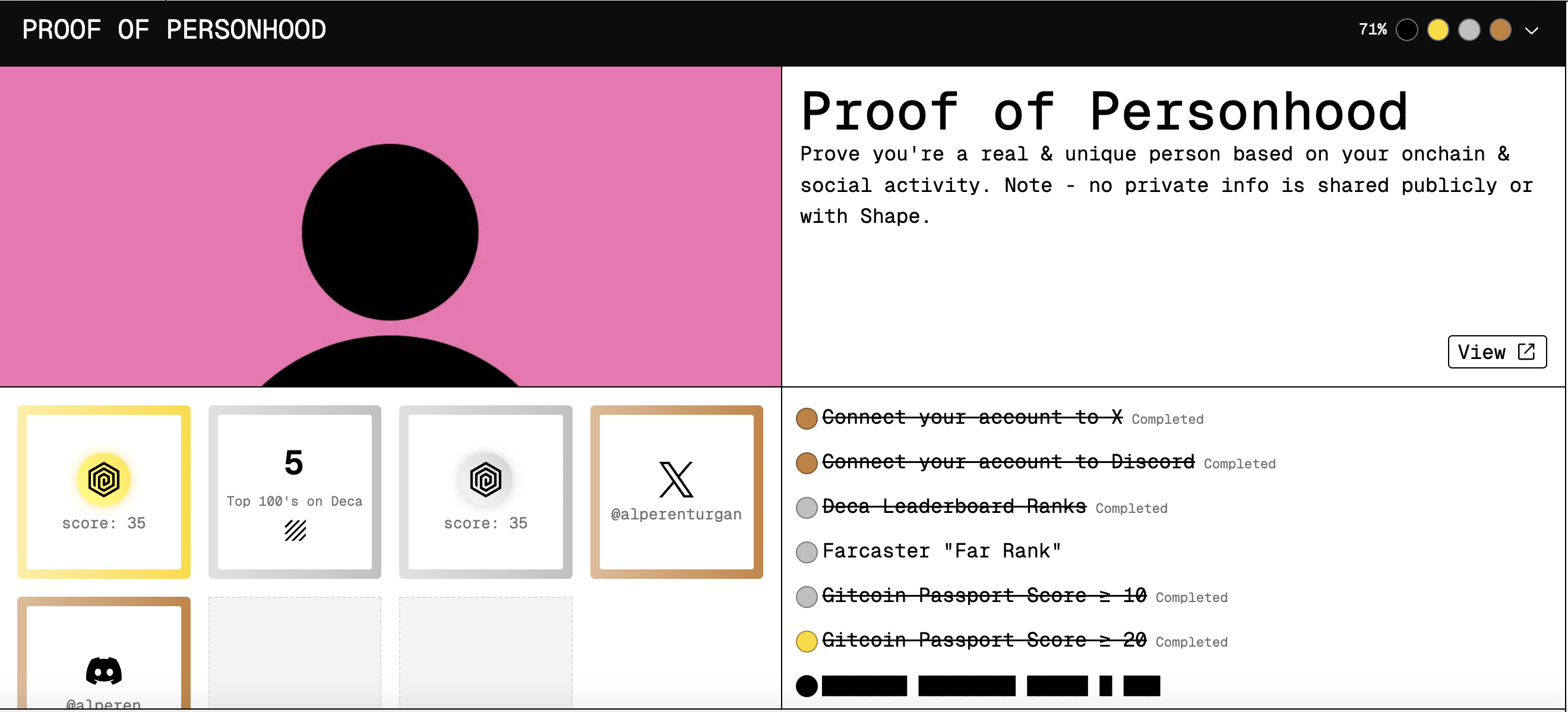 Proof of Personhood