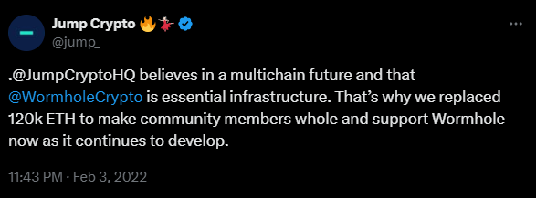JumpCrypto Tweet