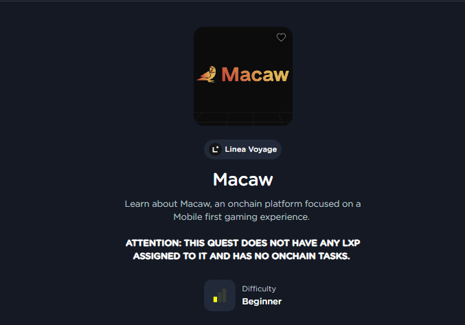 https://layer3.xyz/quests/linea-macaw