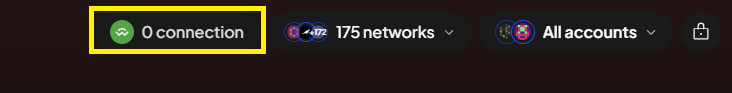 For web app it looks like this, click on the connection button