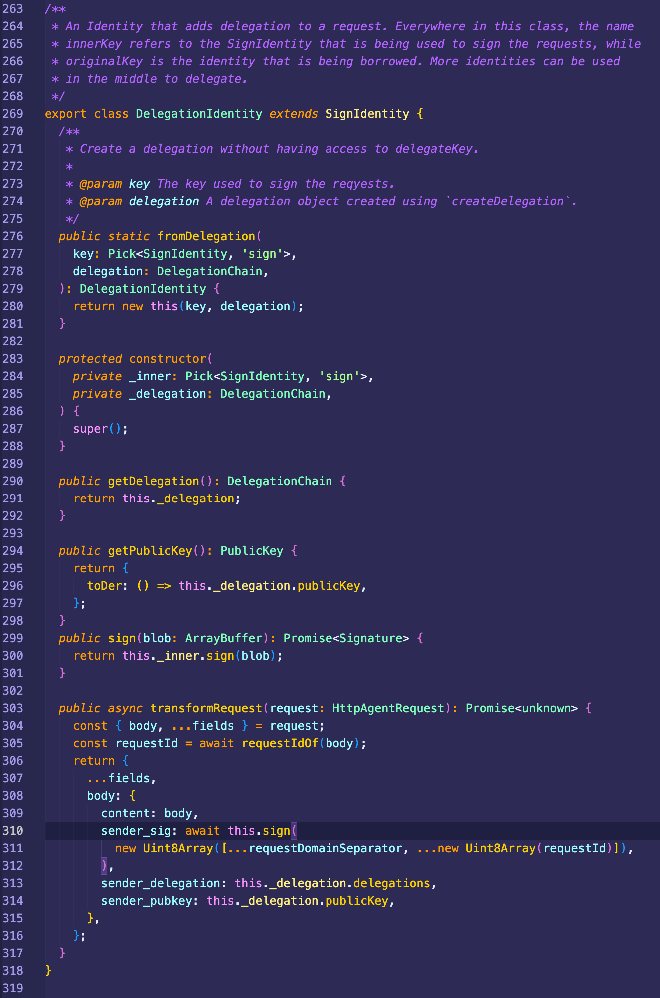 DelegationIdentity 函数