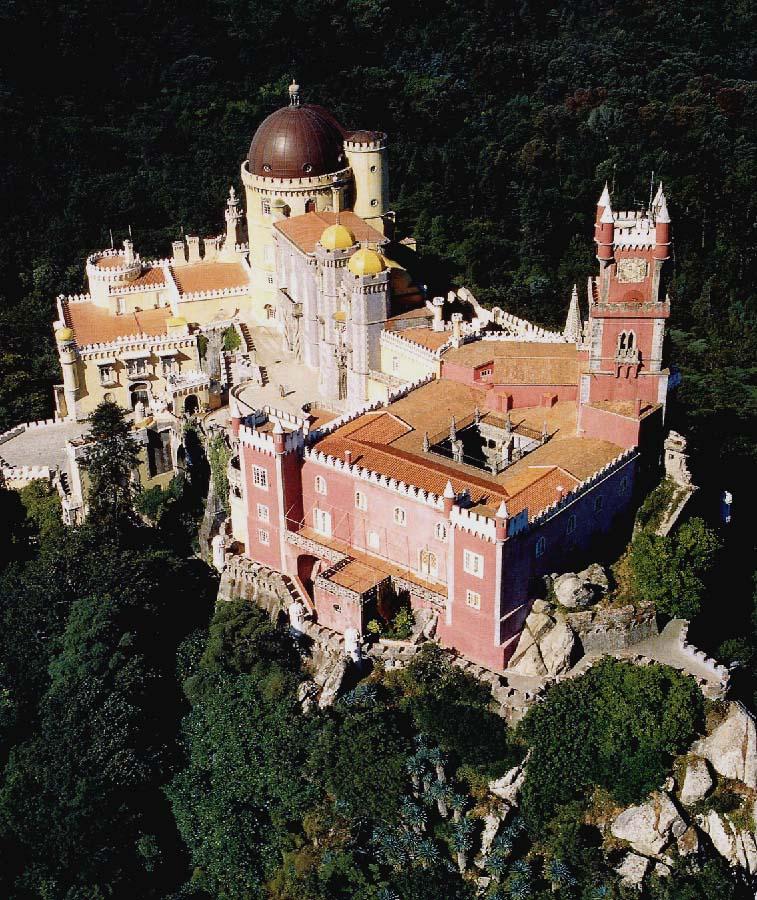 Palácio Nacional da Pena: vista aérea.
