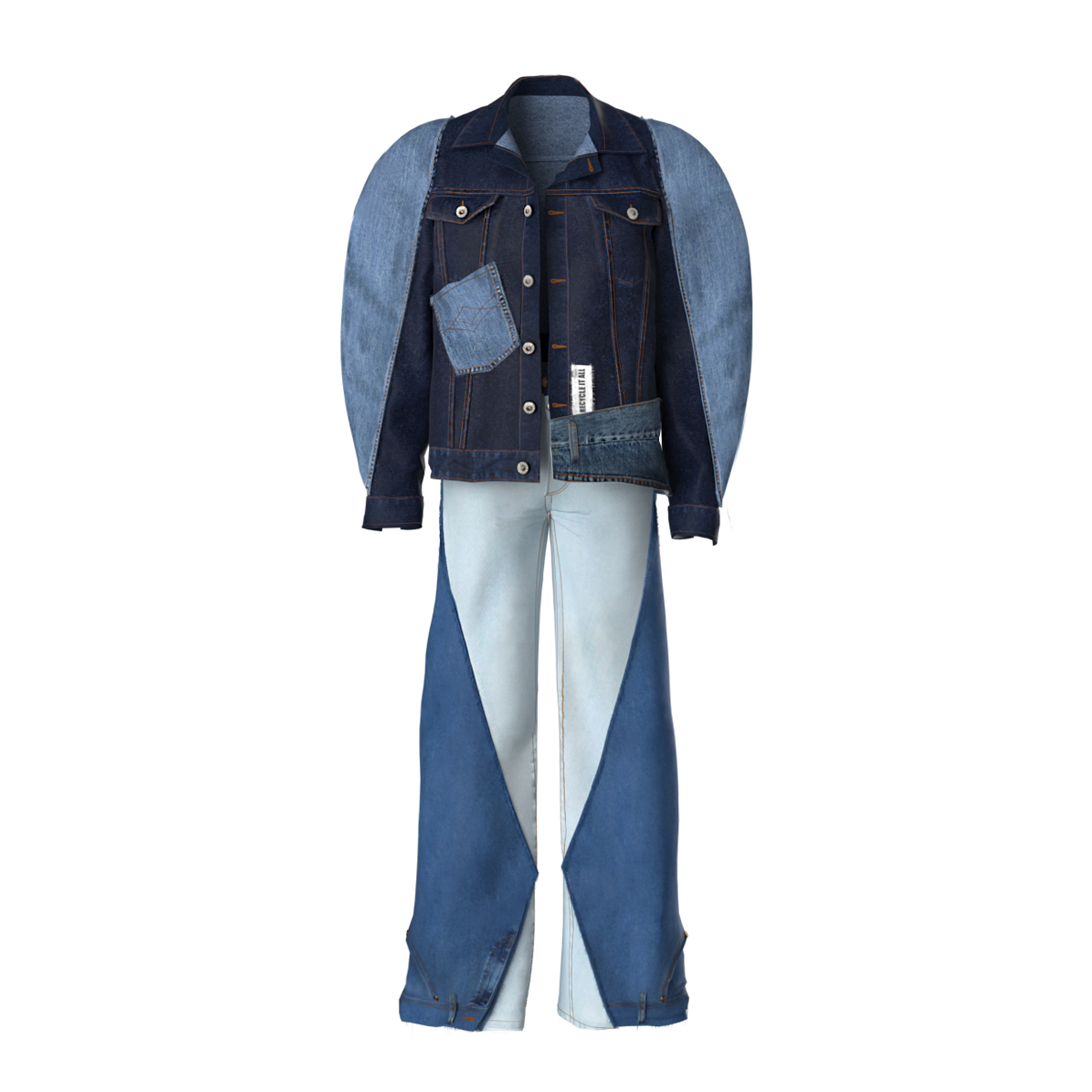 The digitised version of one of the looks from the "Recycle Your Life" collection (Credit: ECOOLSKA)