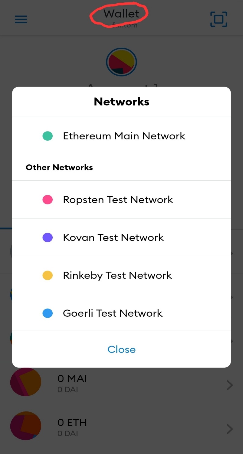 wallet network switch