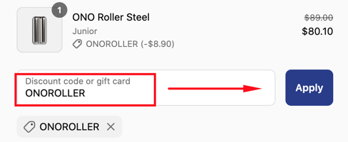 Apply ONOROLLER code to save big