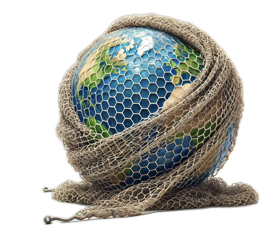 Wrapping a globe with an isomorphic network of hexagons. Even AI got confused with the assignment (see area near canada)