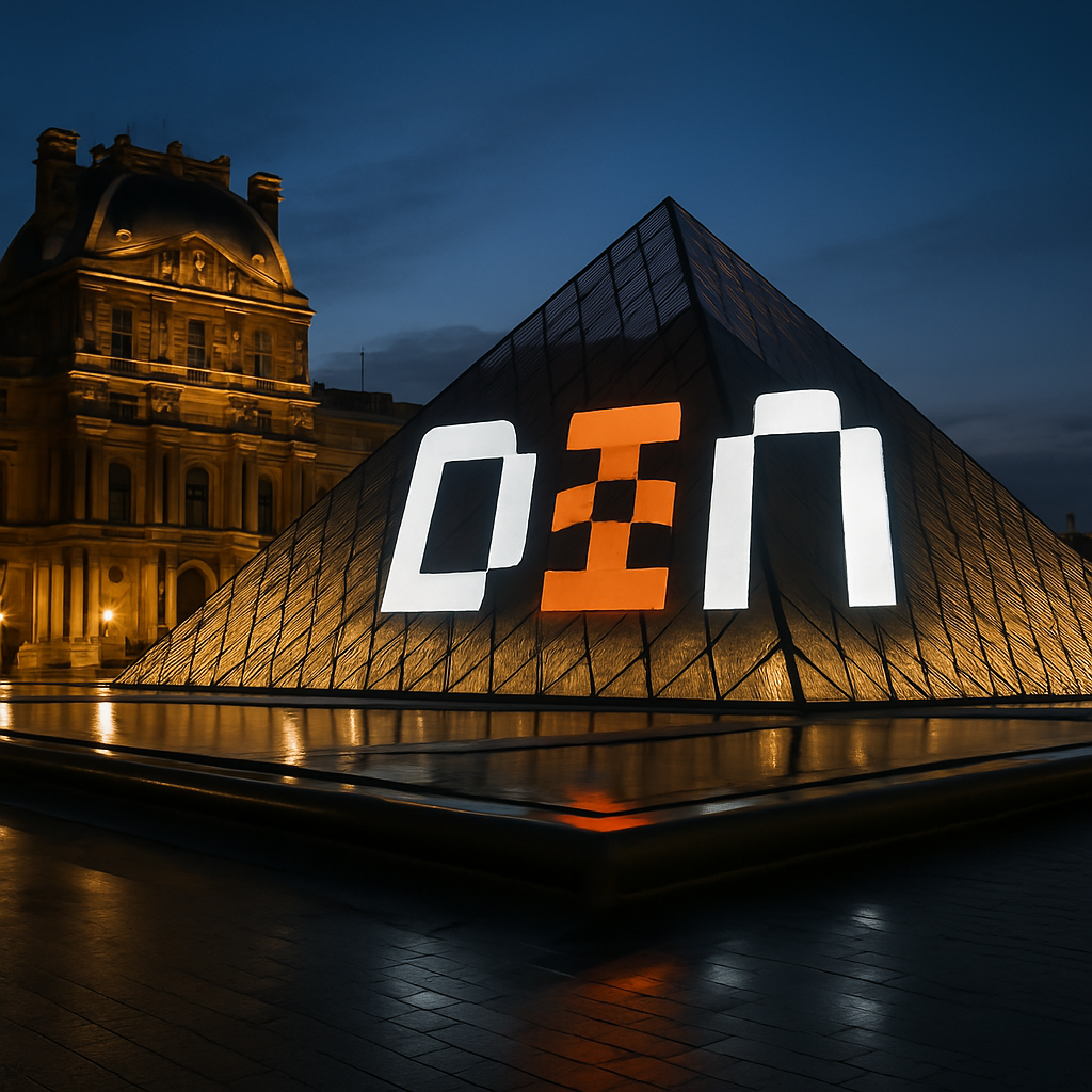 Fun ChatGPT-4o generation of the Louvre with a DIN logo