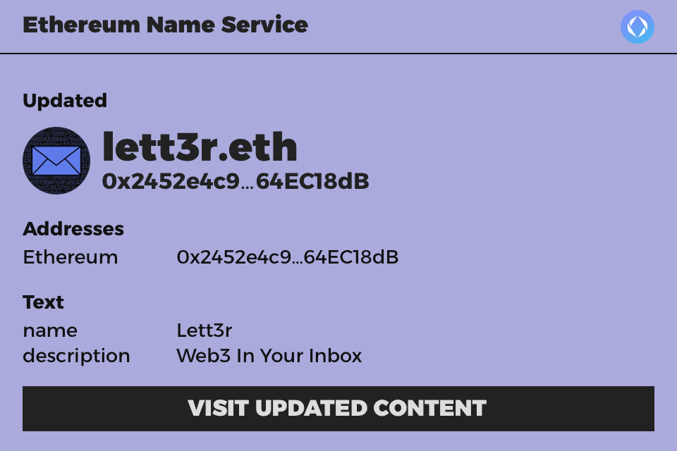 Example of ENS Alert