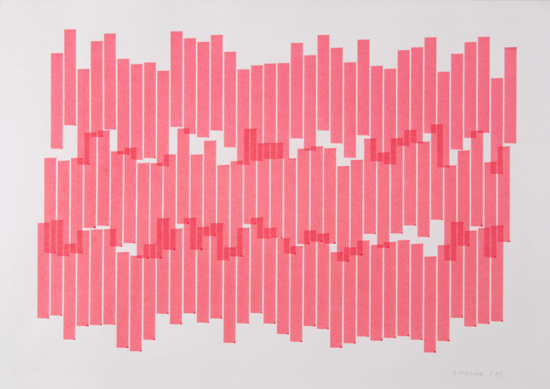 Vera Molnar, Untitled, 1985. Courtesy of The Anne and Michael Spalter Digital Art Collection
