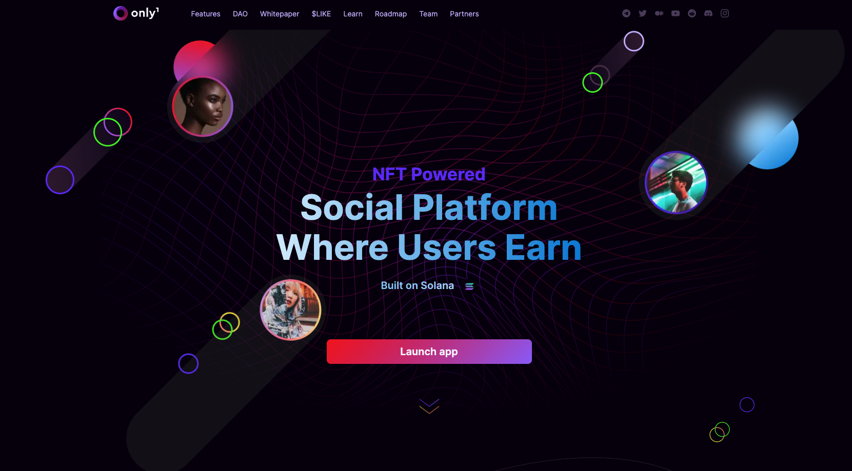 Solana生态中首个Web 3.0社交平台Only1