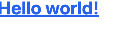 tailwind css hello world!