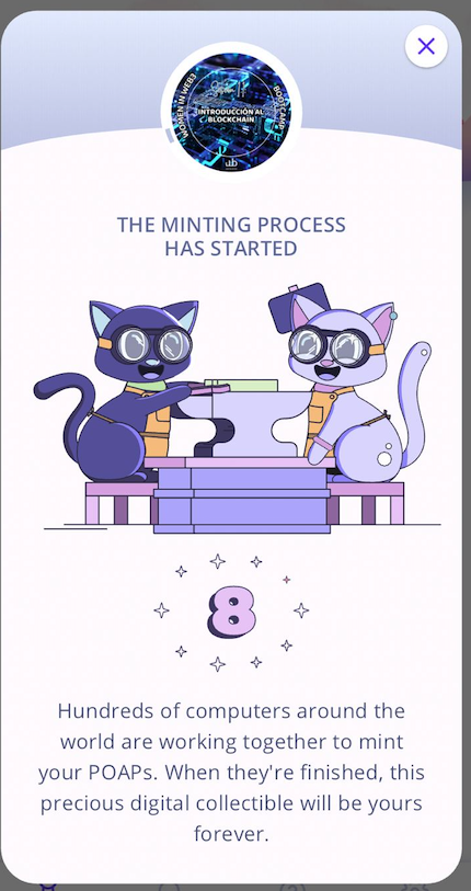 Minteando mi primer poap