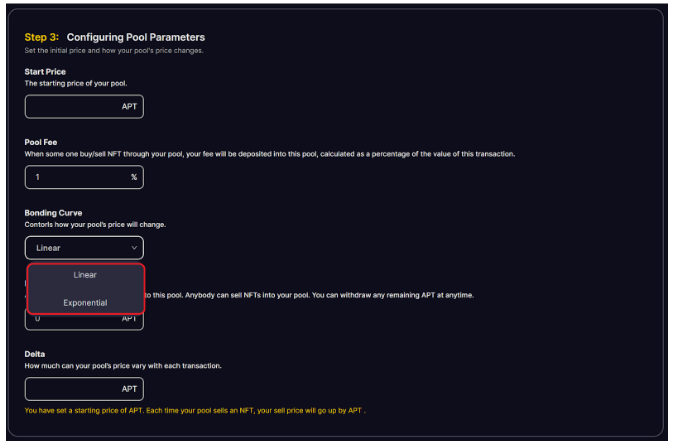 Bonding Curve Parameters