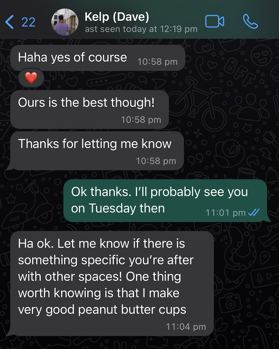 Dave's promise.