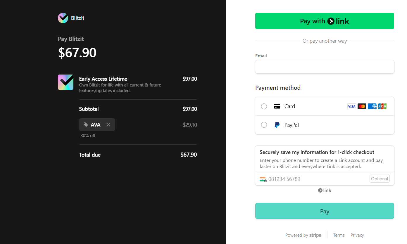 Blitzit Promo Code (AVA)