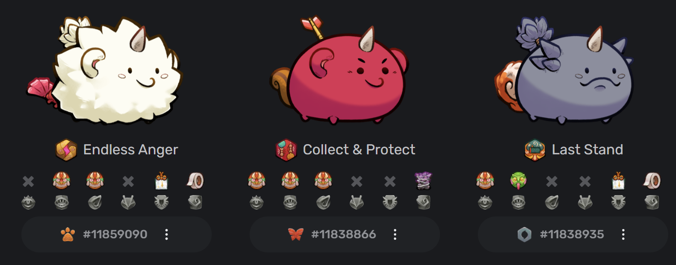 Example of a Fury Rage team (screenshot from axies.io)