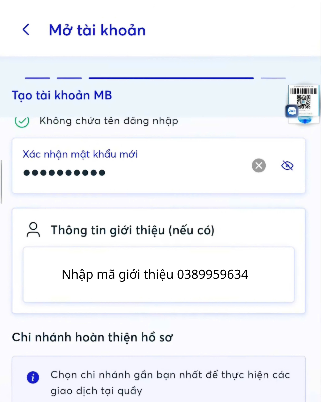 Nhập mã giới thiệu 0389959634