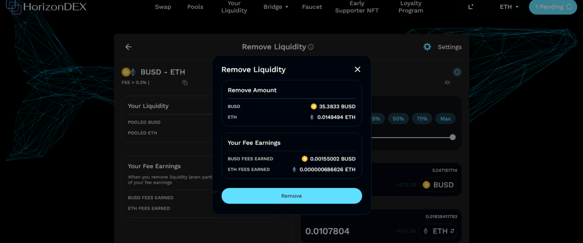 Click “Remove” and confirm