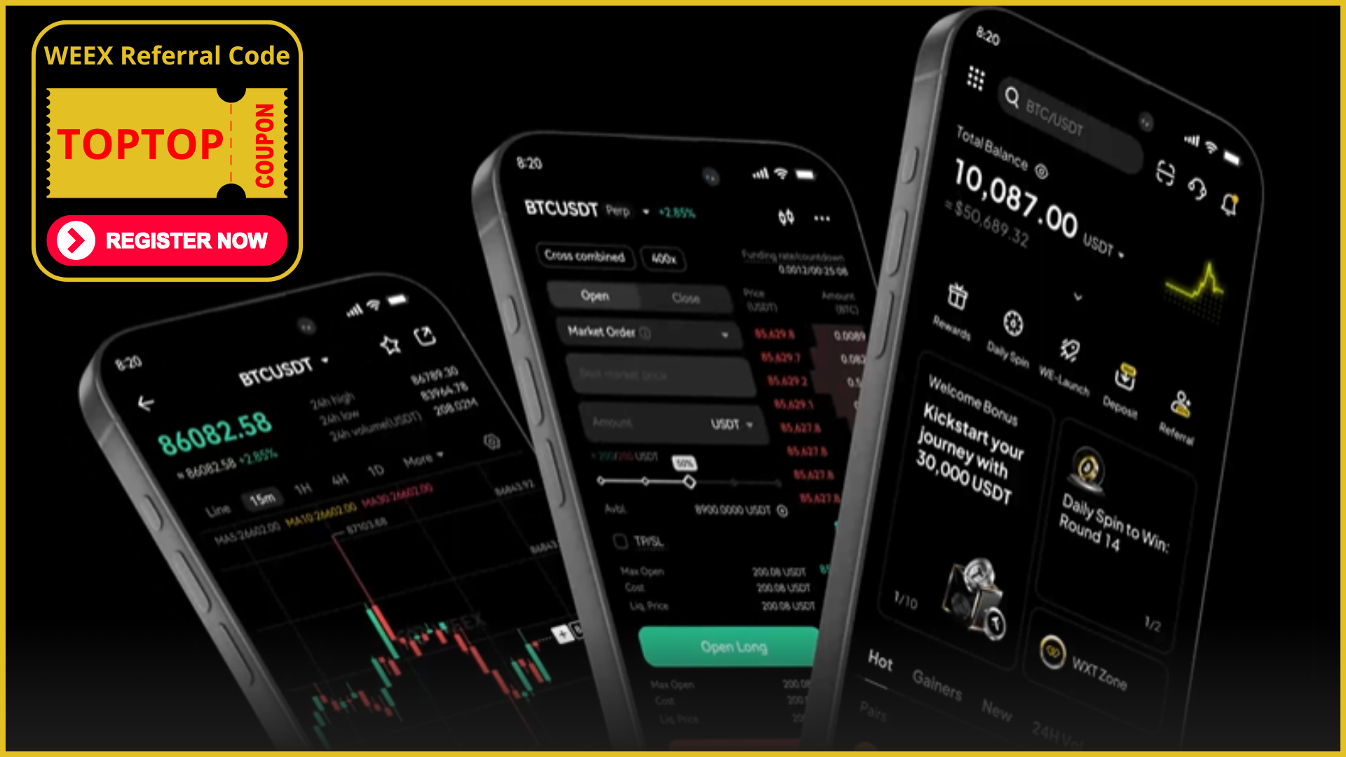 WEEX Referral Code – TOPTOP (2025 Bonus Guide)