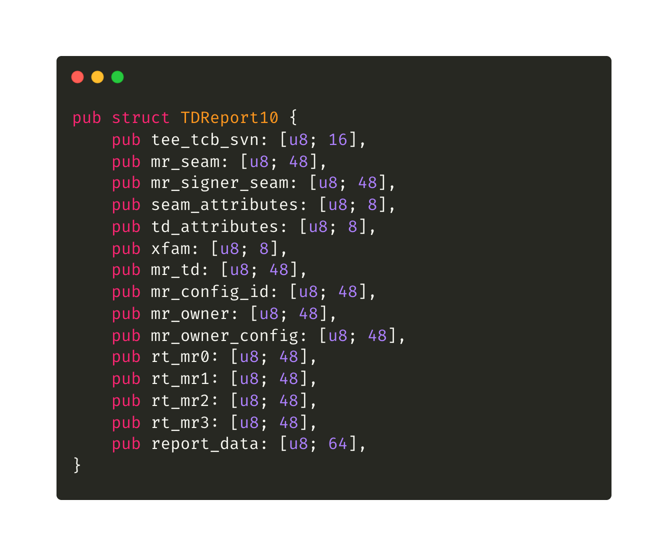 Figure 3. TD10 Report from quote dcap_qvl