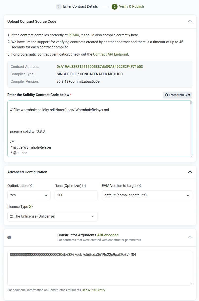 Pasting flattened code and selecting Optimization 