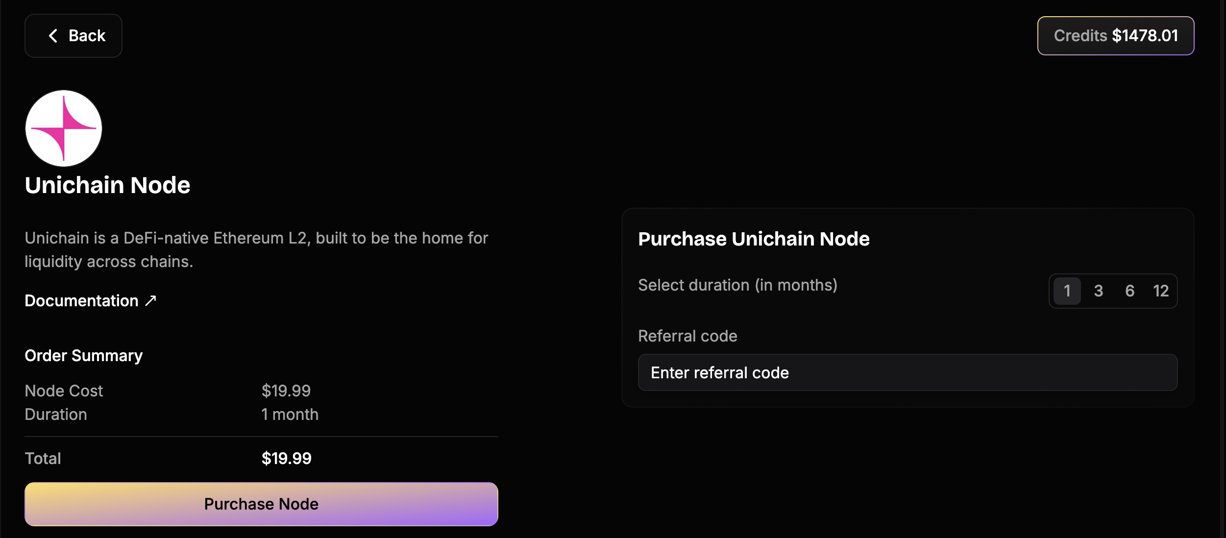 Purchase Node