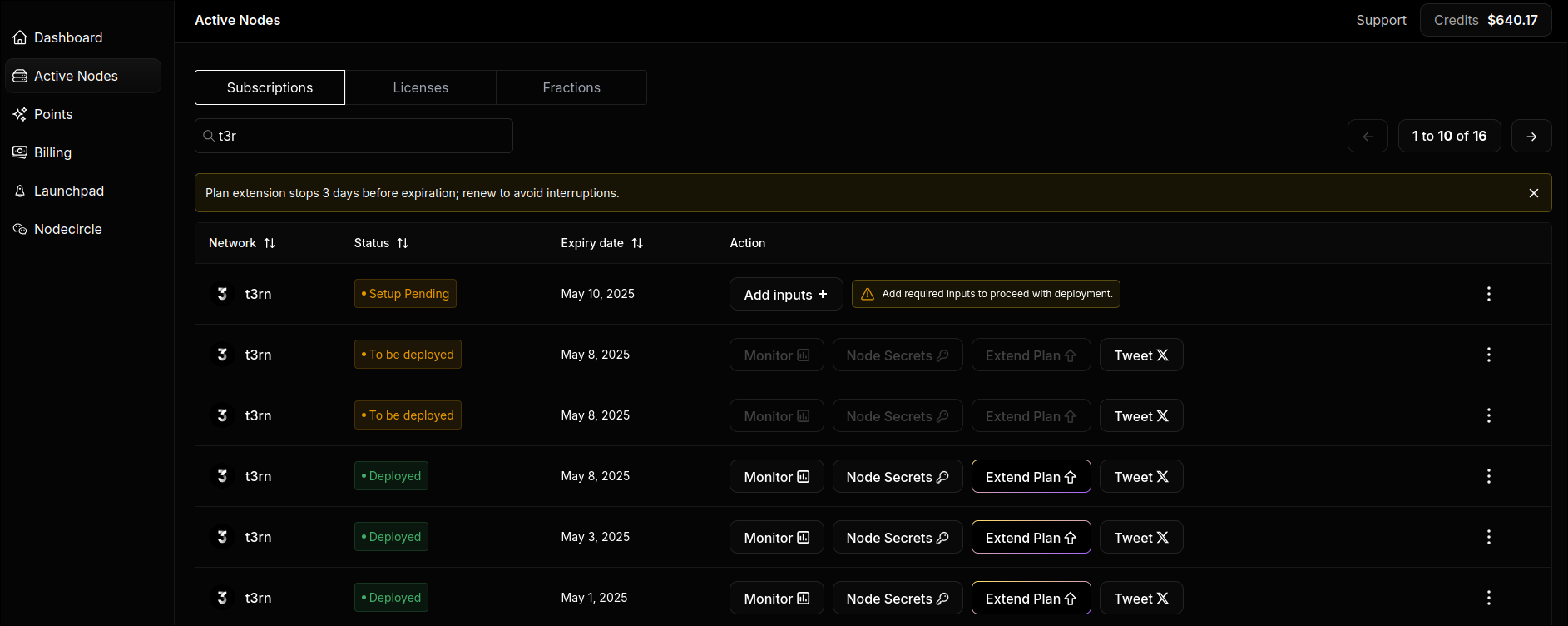 Shows "Setup Pending"