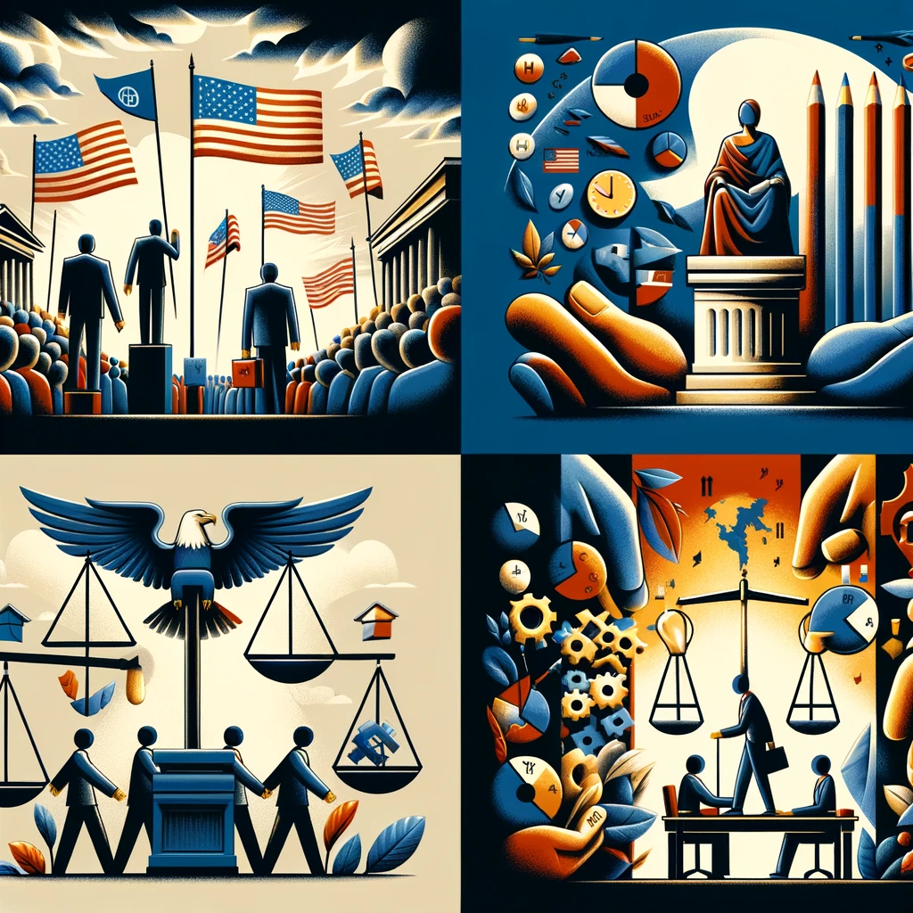 “Democracy” by DALL·E 3 via ChatGPT