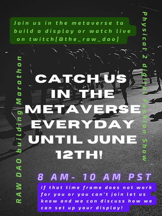 DM Mo'Casso if you need to set up a separate time to meet and build!