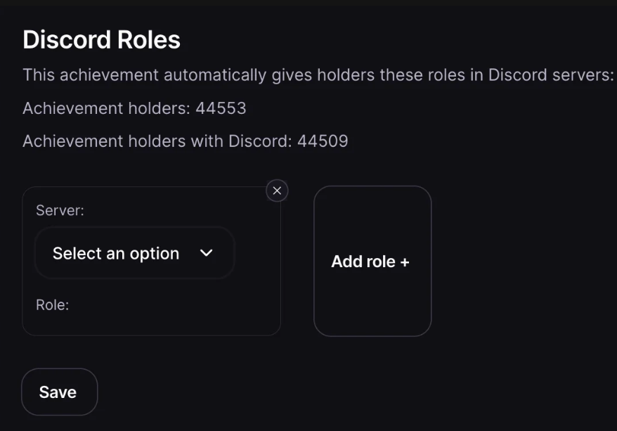 .... и автоматически наградите пользователей ролями в Discord вашим Достижением