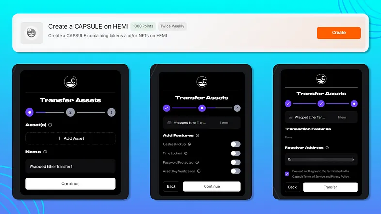 Creating a CAPSULE on Hemi Testnet