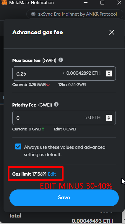 Now the method of manual change of gas limit during transaction is popular, in case of correct setting of limit, you will save 40-50% for transaction, however it is necessary to understand that if you have set a low limit and transaction fails - you will still be charged for gas. 